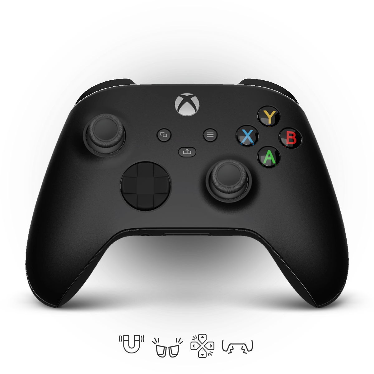 xbox custom controller omgn black on black 